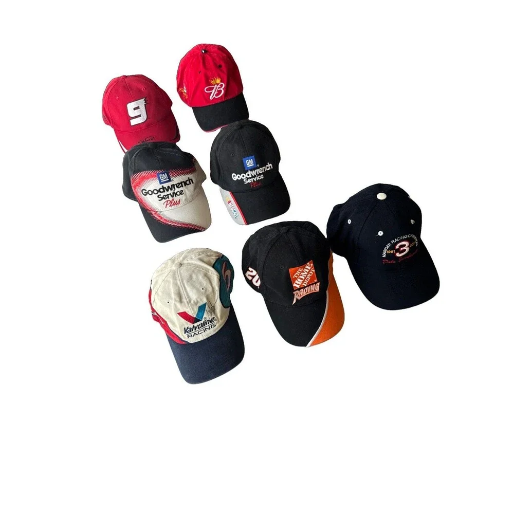 Vintage Nascar Hat Lot 7 Martin Martin Stand, Dale Earnhardt, Tony Stewart As is